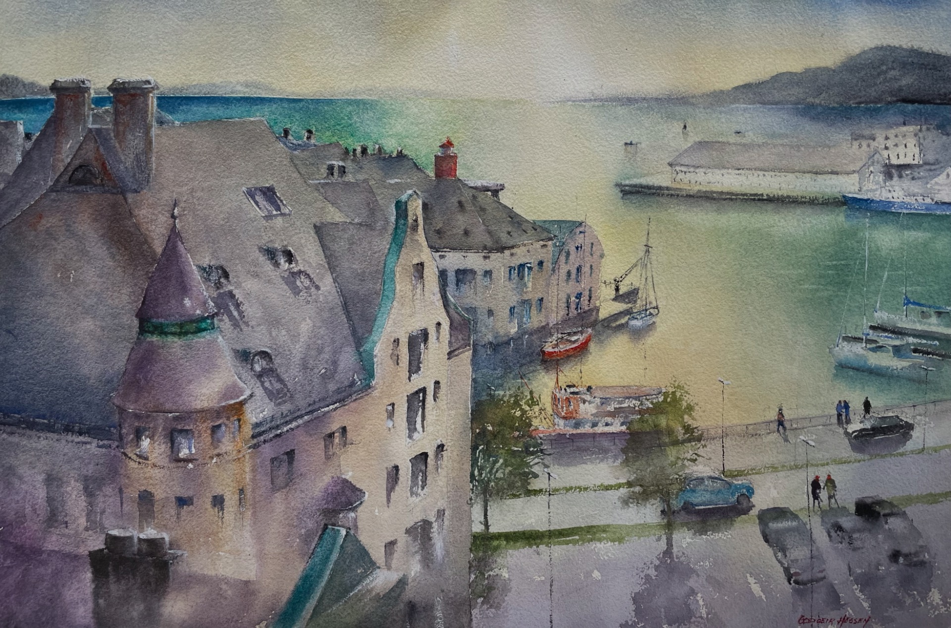«Ålesund havn» 55x37 kr3600