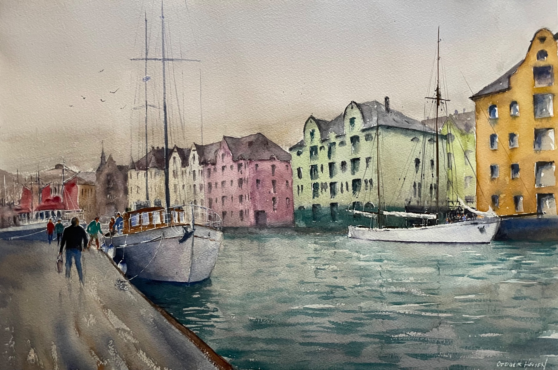 «Havnebesøk» 55x37 kr 3600