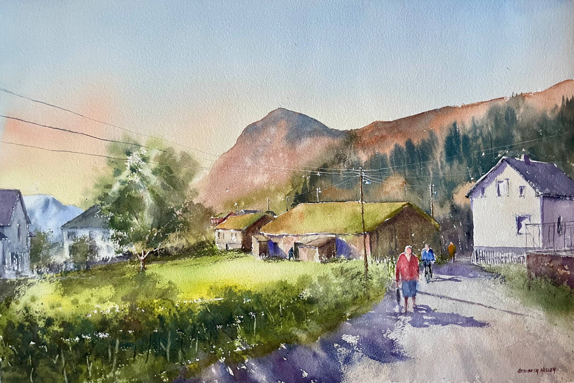 «Grytagarden, Hessa» str 55x37 Solgt