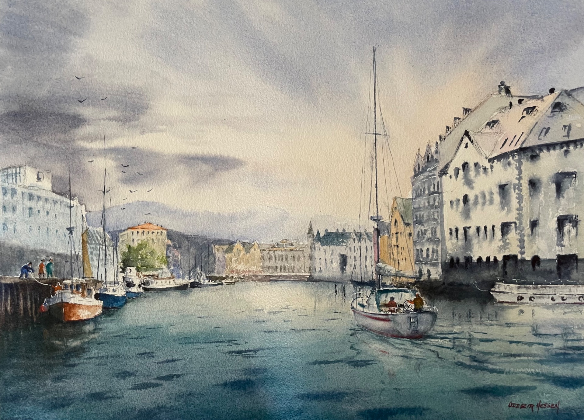 Ålesund havn str 41x30 kr 2500